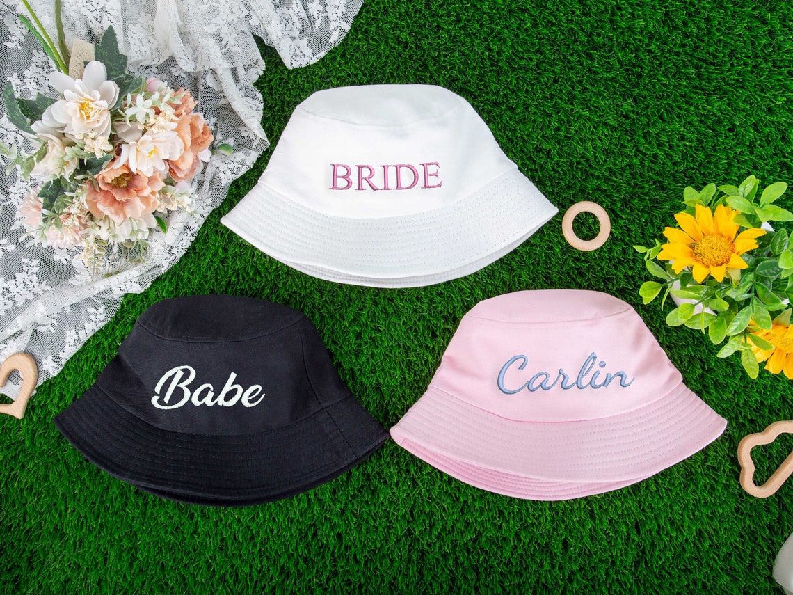 Bride Bucket Hat Custom Bucket Hat Bride Hat Bridal Squad Etsy UK