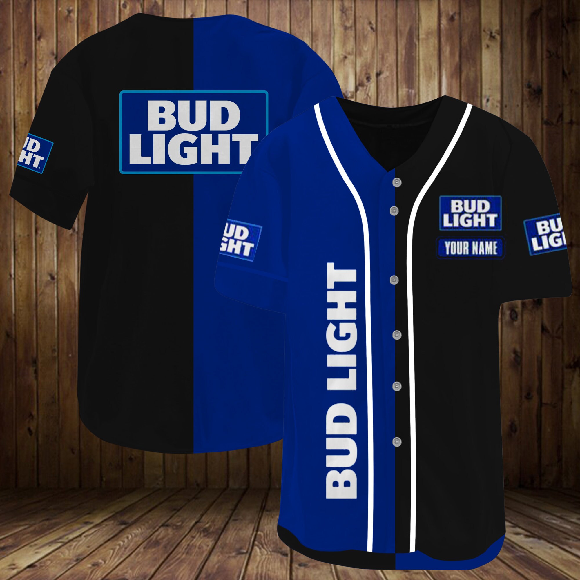 Personalized Bud Light Baseball Jersey, Bud Light Beer Baseball Shirt, BeerLover Shirt, Haiwaii Sport Team Shirt