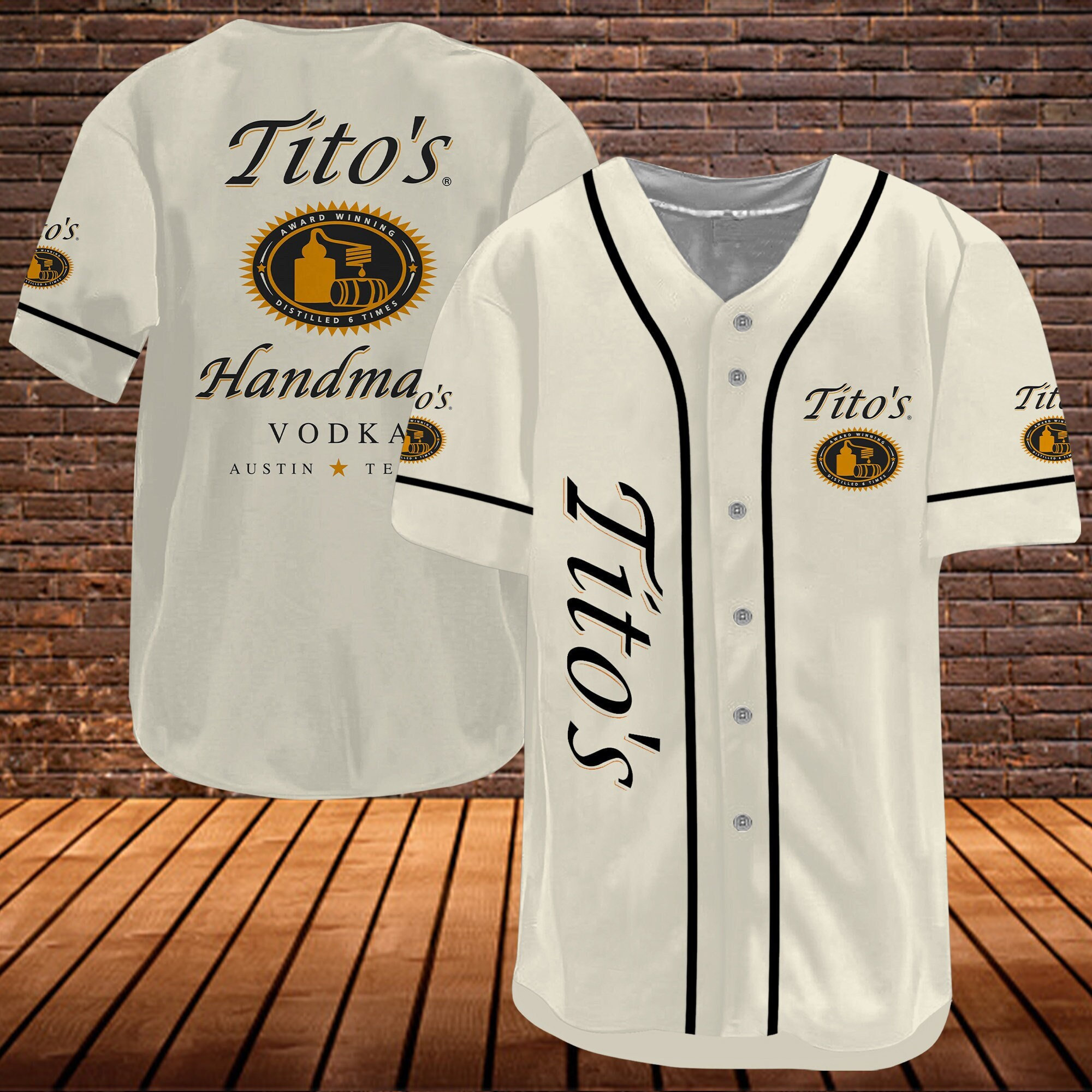 Tito Handmade Baseball Jersey, Tito Baseball Jersey, Vodka Shirt, Alcohol Baseball Shirt