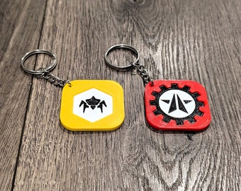 Helldivers 2 Faction Keychains - Terminids and Automatons - Designed and 3D Printed for Gaming Enthusiasts