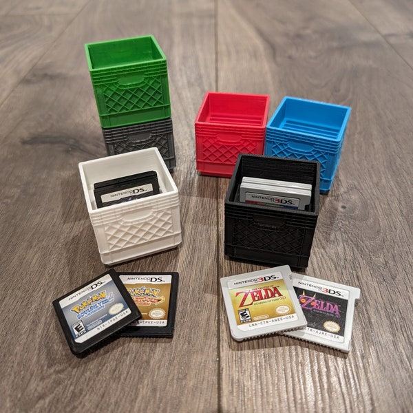 Stackable Milk Crate for Switch DS and 3DS Games