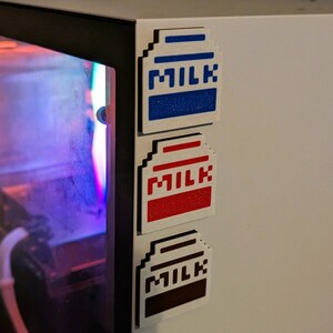 Pixel Art Milk Carton Magnets Set (Set of 3)