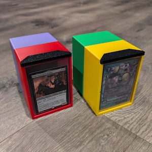 3D Printed Deck Box with Magnetic Latch for Trading Card Games | Holds Two Decks or One Commander Deck