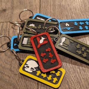 Helldivers 2 Strategem Keychains - Designed and 3D Printed for Gaming Enthusiasts