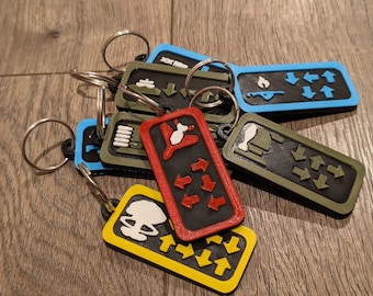 Helldivers 2 Strategem Keychains - Designed and 3D Printed for Gaming Enthusiasts