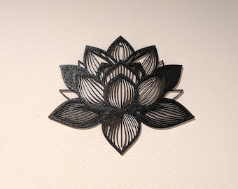 2D Geometric Lotus Flower Wall Art