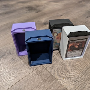 3D Printed Deck Box with Magnetic Latch for Trading Card Games