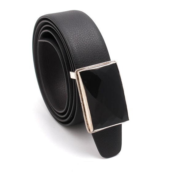 Natural Black Onyx Belt Buckle - Western Style Belt Buckle - Cowboy Belt  Buckle - Boho Belt Buckle
