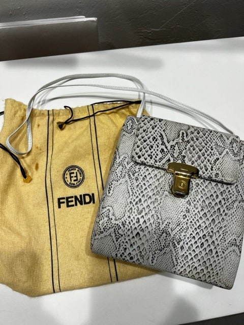 Rare 1980s Fendi Snakeskin Crossbody Bag