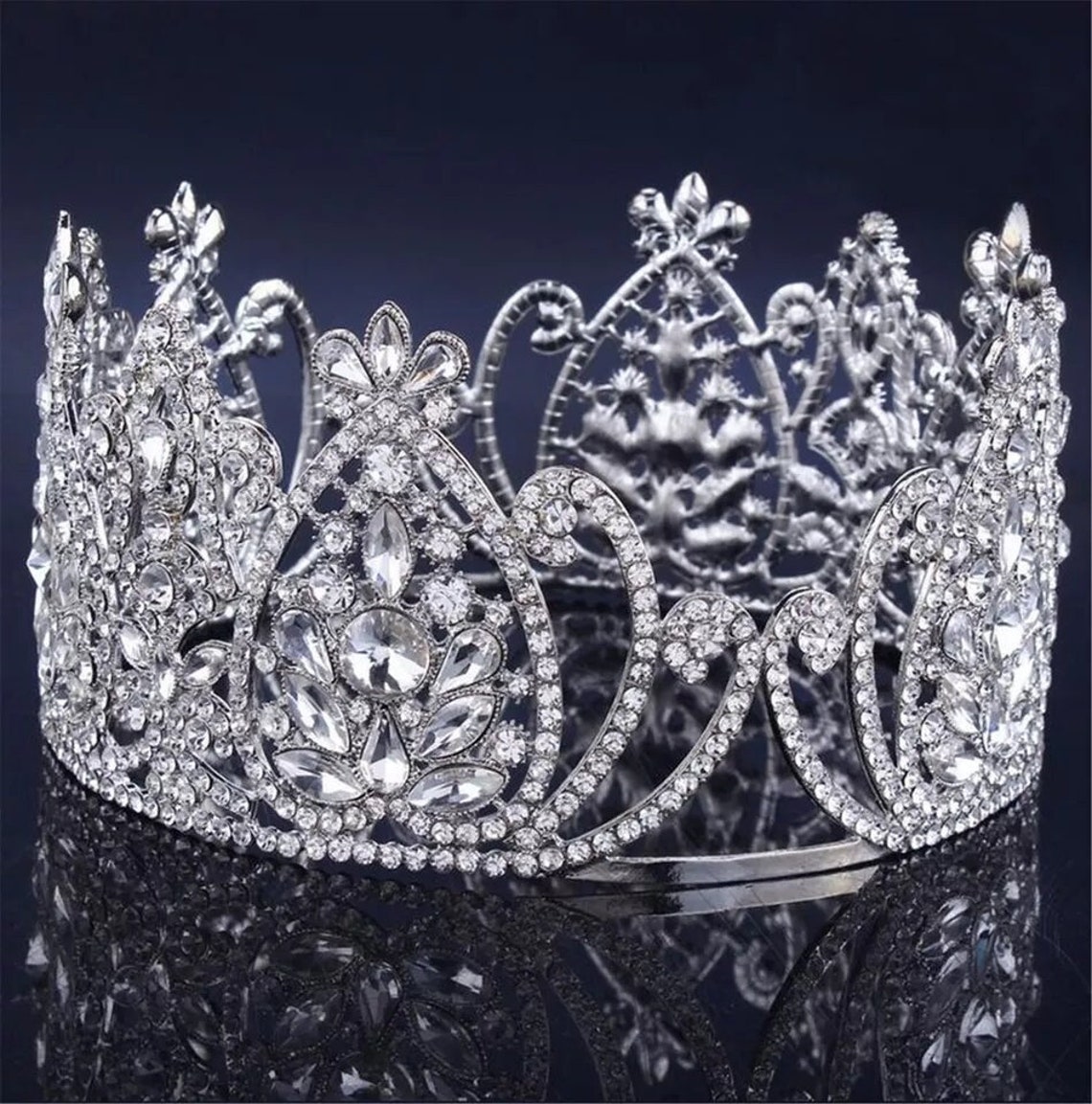 Luxury Colorful Crystal Bridal Crown Princess Tiaras Gold - Etsy