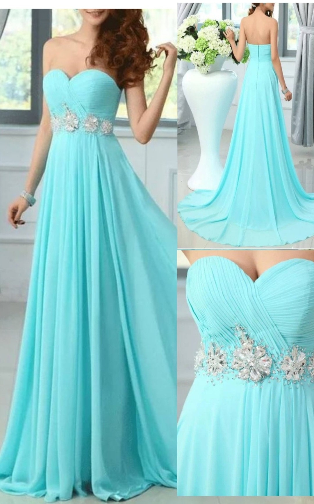 light teal dress