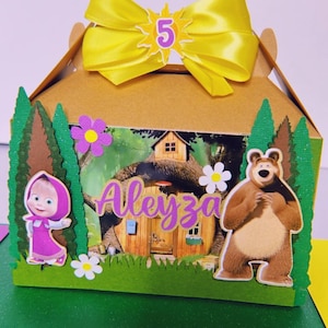 Cajas de Sabores Cajitas para dulces Cotillones para fiestas, de Masha y el OsoMasha y el Oso PERSONALIZADASFlavor box Masha y el osoFlavor