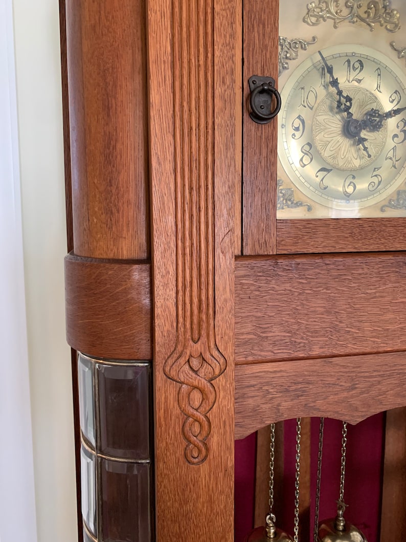 Vintage Gustav Becker Medaille Dor Grandfather Clock Etsy