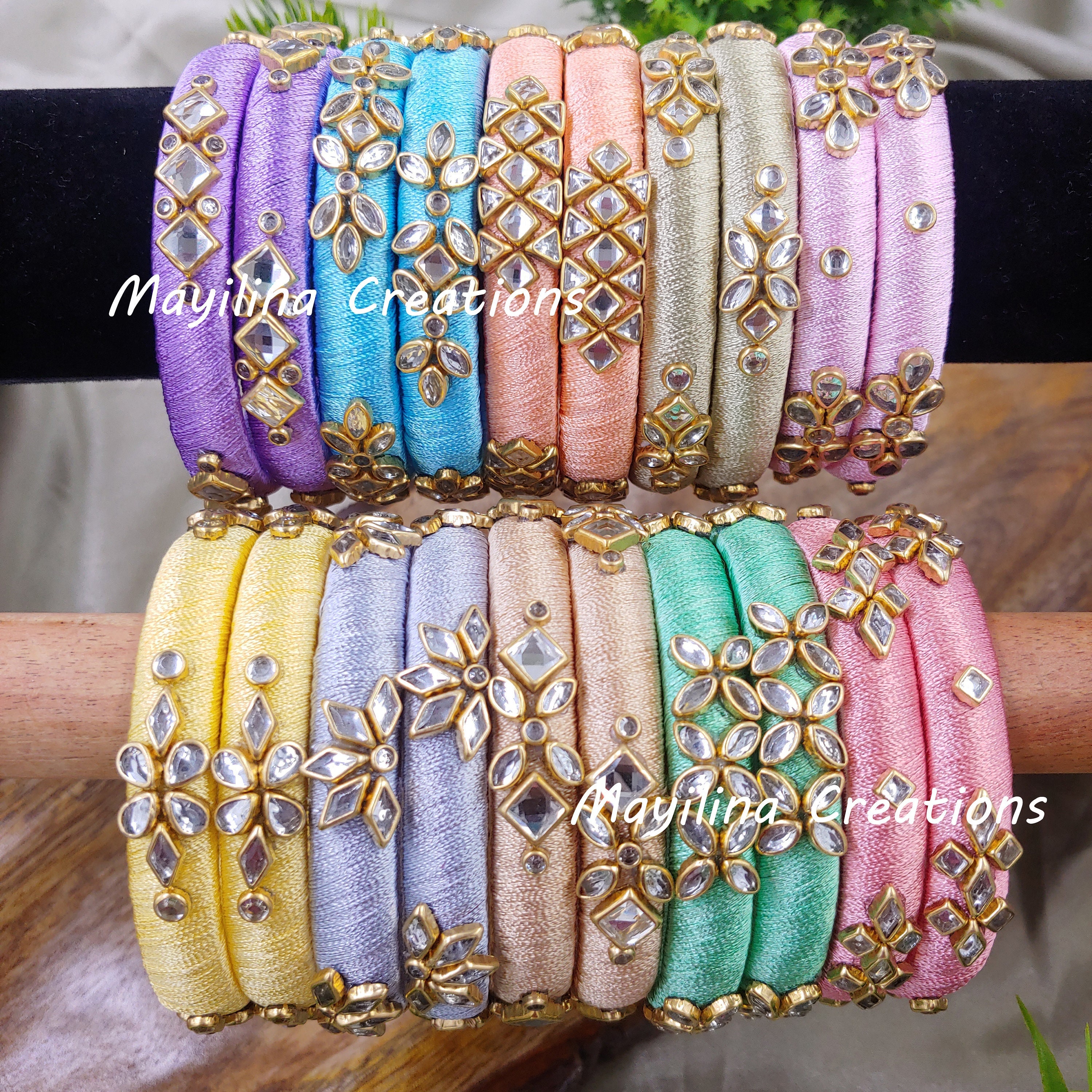 pastel color bangles