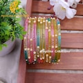 Designer Glass Bangles - Negha (Set of 12 Bangles)