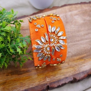Silk thread Kada Bangles (Set of 2)