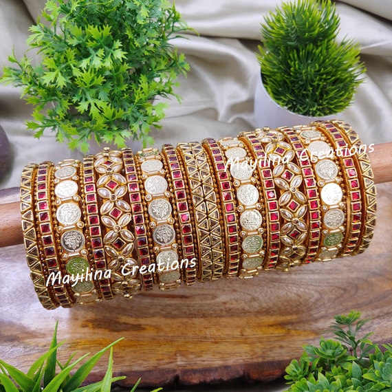 Red bangles for bride discount