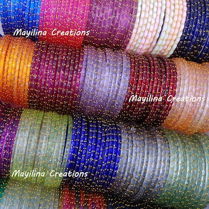 Raindrop Glass Bangles (12 Bangles)