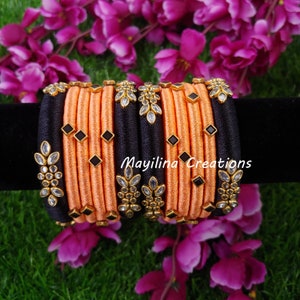 Silk Thread Budget Friendly Bangles for kids and adults | Kundan Bangles for Kids