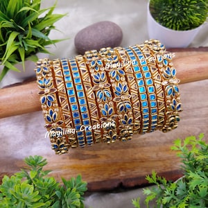 Kundan Silk Thread Bangles for Women