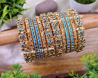 Kundan シルク糸バングル 女性用