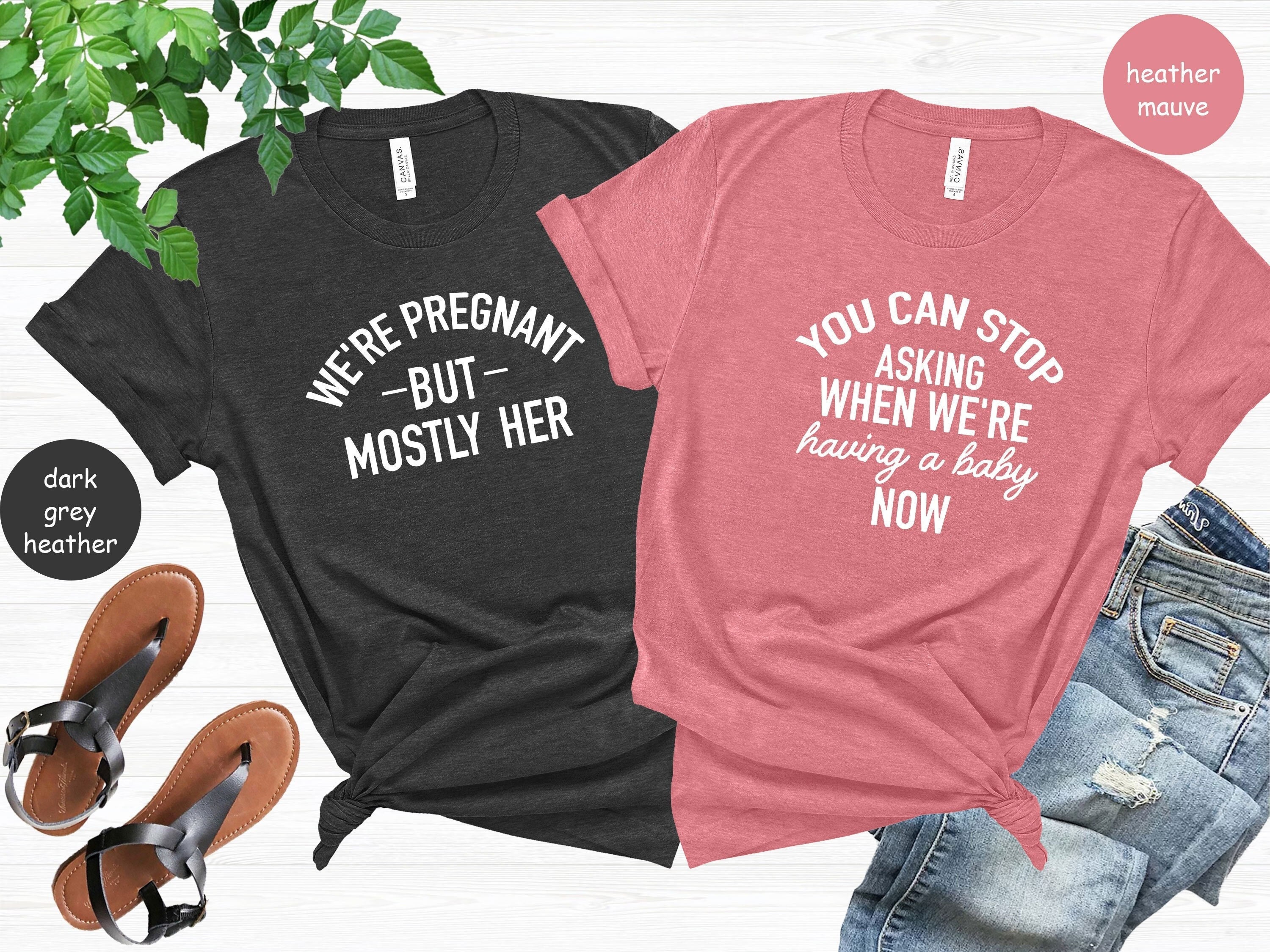3LittlePigsDesigns Mom Dad Baseball Shirts Pregnancy Announcement Est Shirt