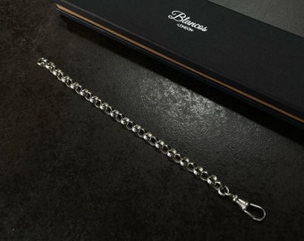 Sterling silver belcher link bracelet
