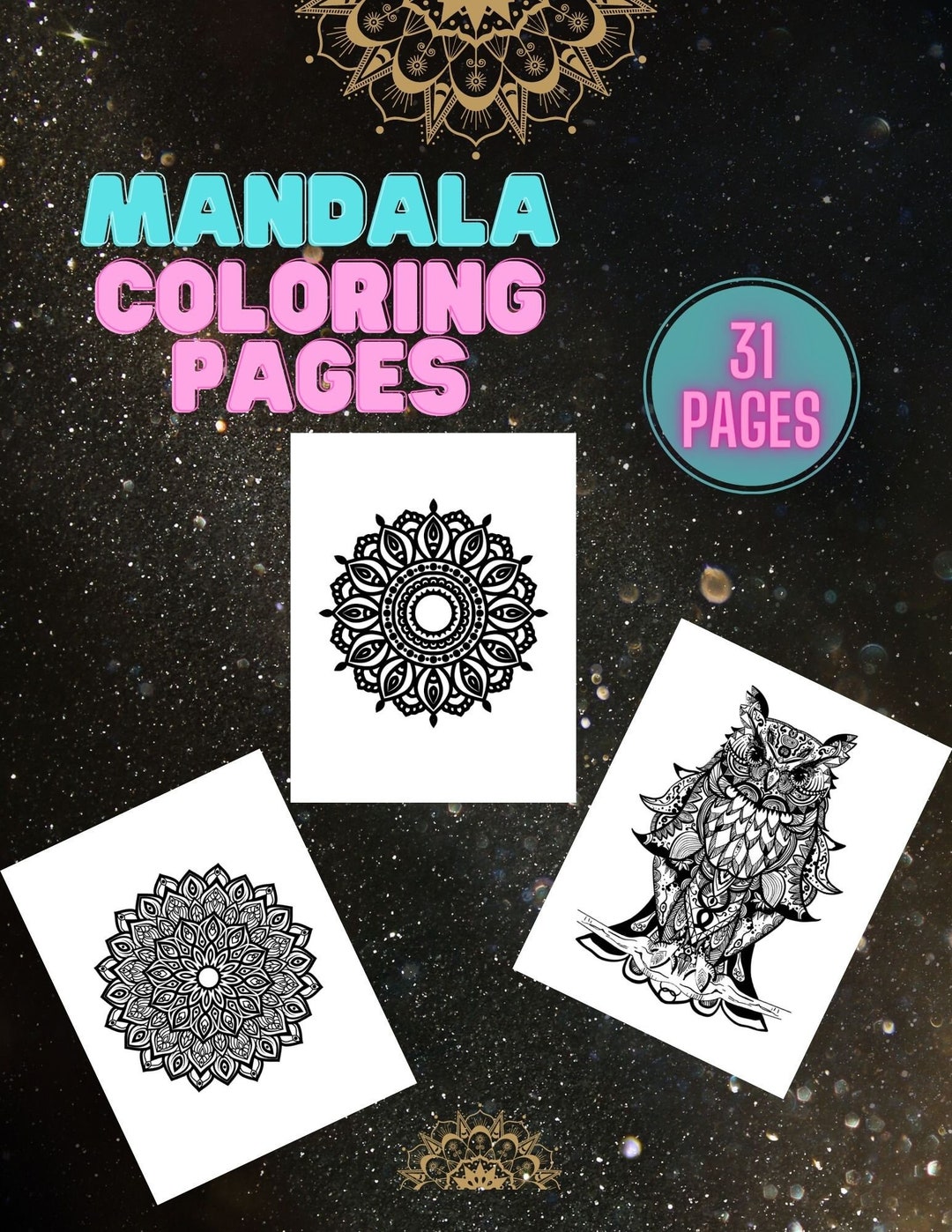 Mandala Coloring Pages for Kids and Adults, Relaxing Coloring and De ...