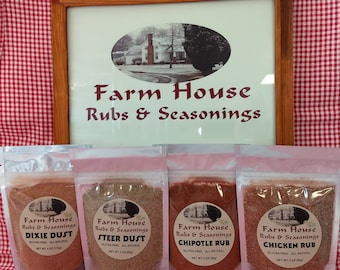 Farm House Rubs, Rubs & Seasonings, Pork, Beef, Chicken, All-Purpose meat rubs