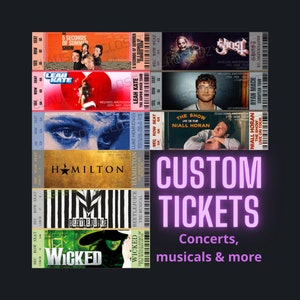 Individuell angefertigte Fantickets (Konzerte, Musicals, Events & mehr) zum DOWNLOADS