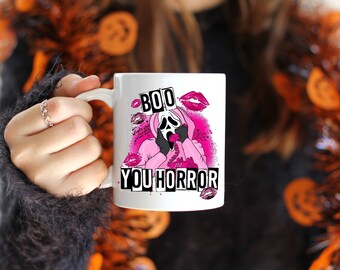 Boo You Horror, Mean Girls, Screen Coffee Mug, 15 oz Coffee Mug,  Halloween Coffee Mug, Funny Coffee Mug, Mean Girls Mugs