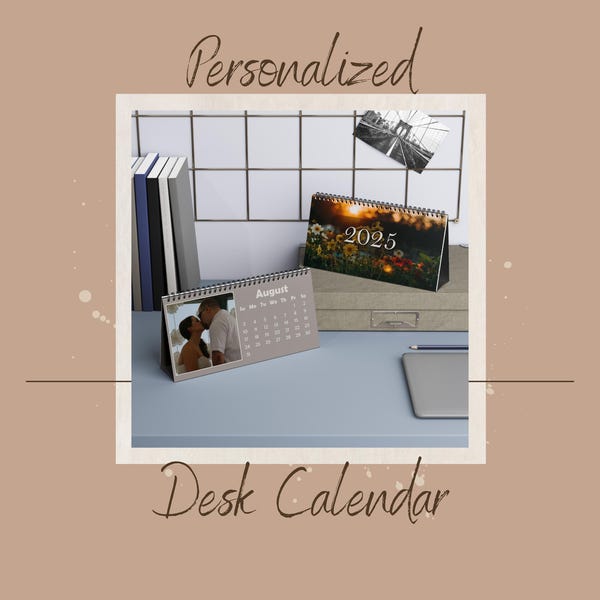 Custom Desk Calendar 2025 Etsy