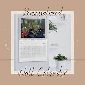 Personalized 2024 Photo Wall Calendar – Minimalist Office Decor
