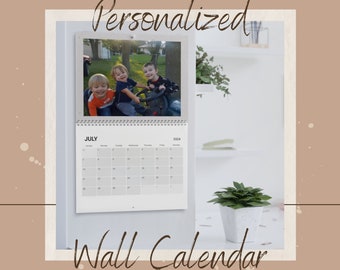 Personalized 2024 Photo Wall Calendar – Minimalist Office Decor