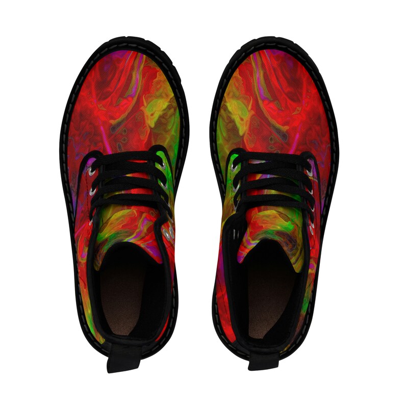 Men's Canvas Boots Streetwear Festival Boots Urban Chic Etsy