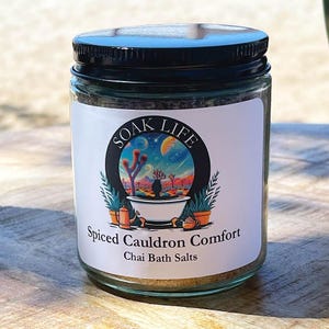 Spiced Chai Bath Salts: Epsom & Celtic Salt Soak with Orange Peel