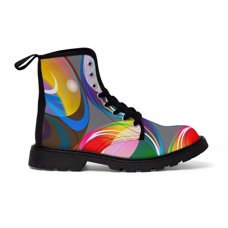 Men's Canvas Boots Streetwear Festival Boots Urban Chic Etsy