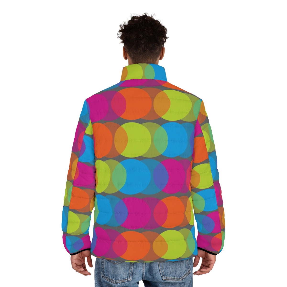 Men's Puffer Jacket AOP, All Over Print Puffer Jacket, Puffers, Streetstyle, Streetwear, Urban