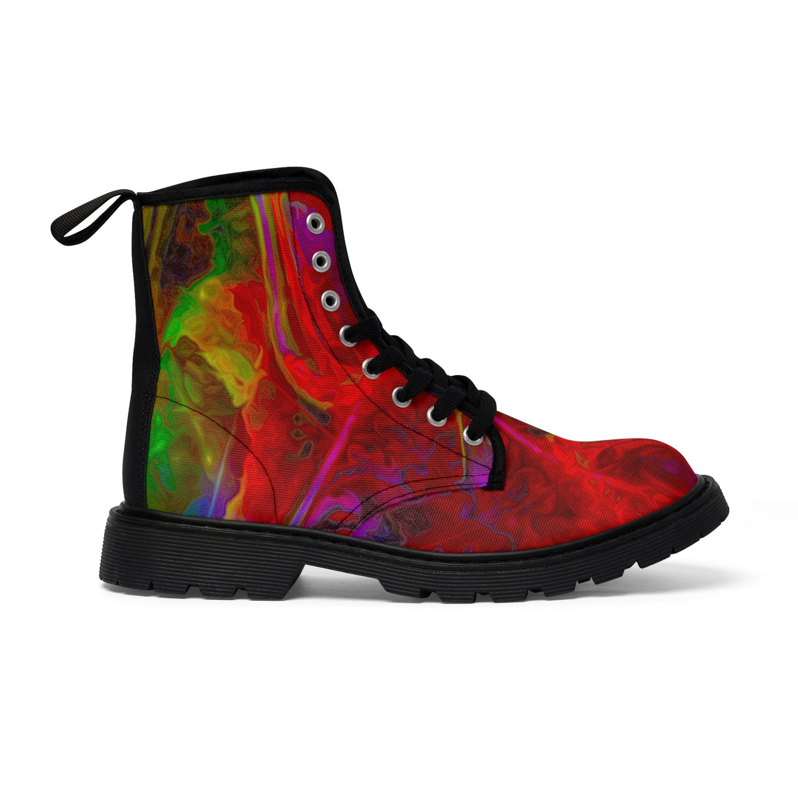 Men's Canvas Boots Streetwear Festival Boots Urban Chic Etsy