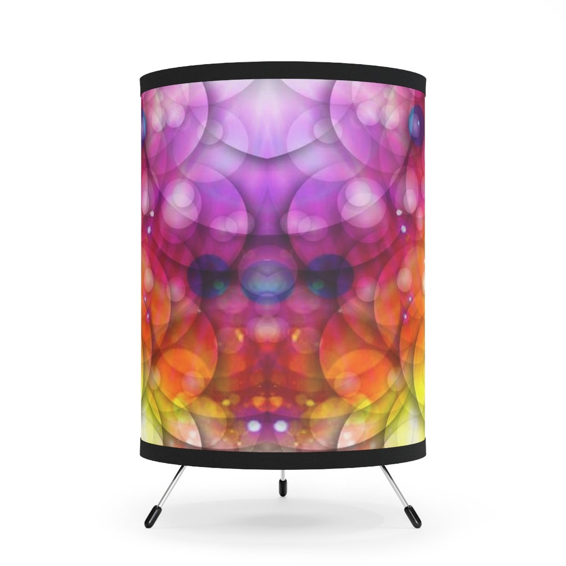 Tripod Lamp With Highres Printed Shade USCA Plug Urban Chic Etsy