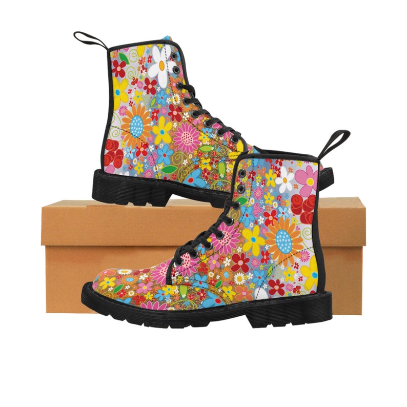 Men's Canvas Boots Streetwear Festival Boots Urban Chic Etsy