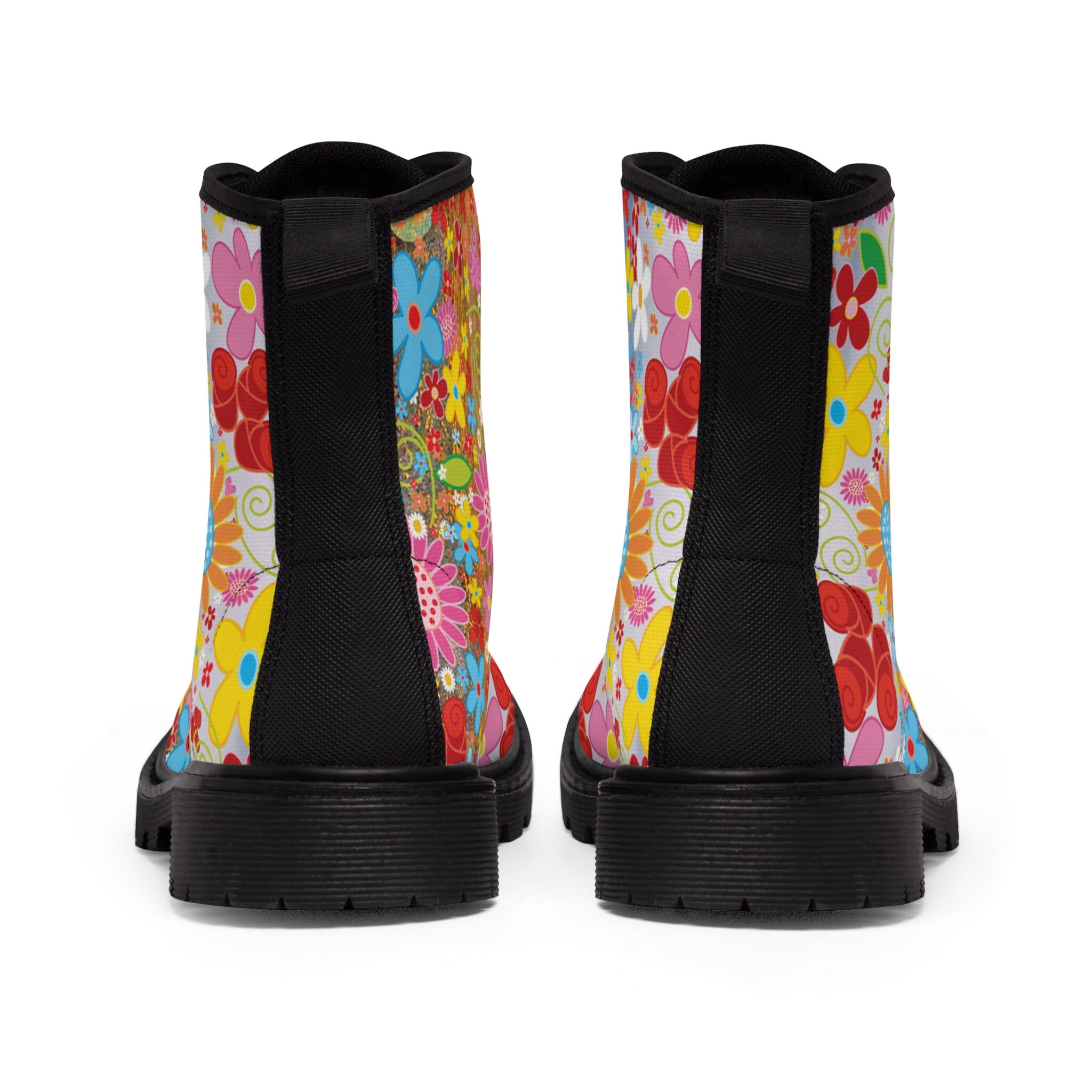 Men's Canvas Boots Streetwear Festival Boots Urban Chic Etsy