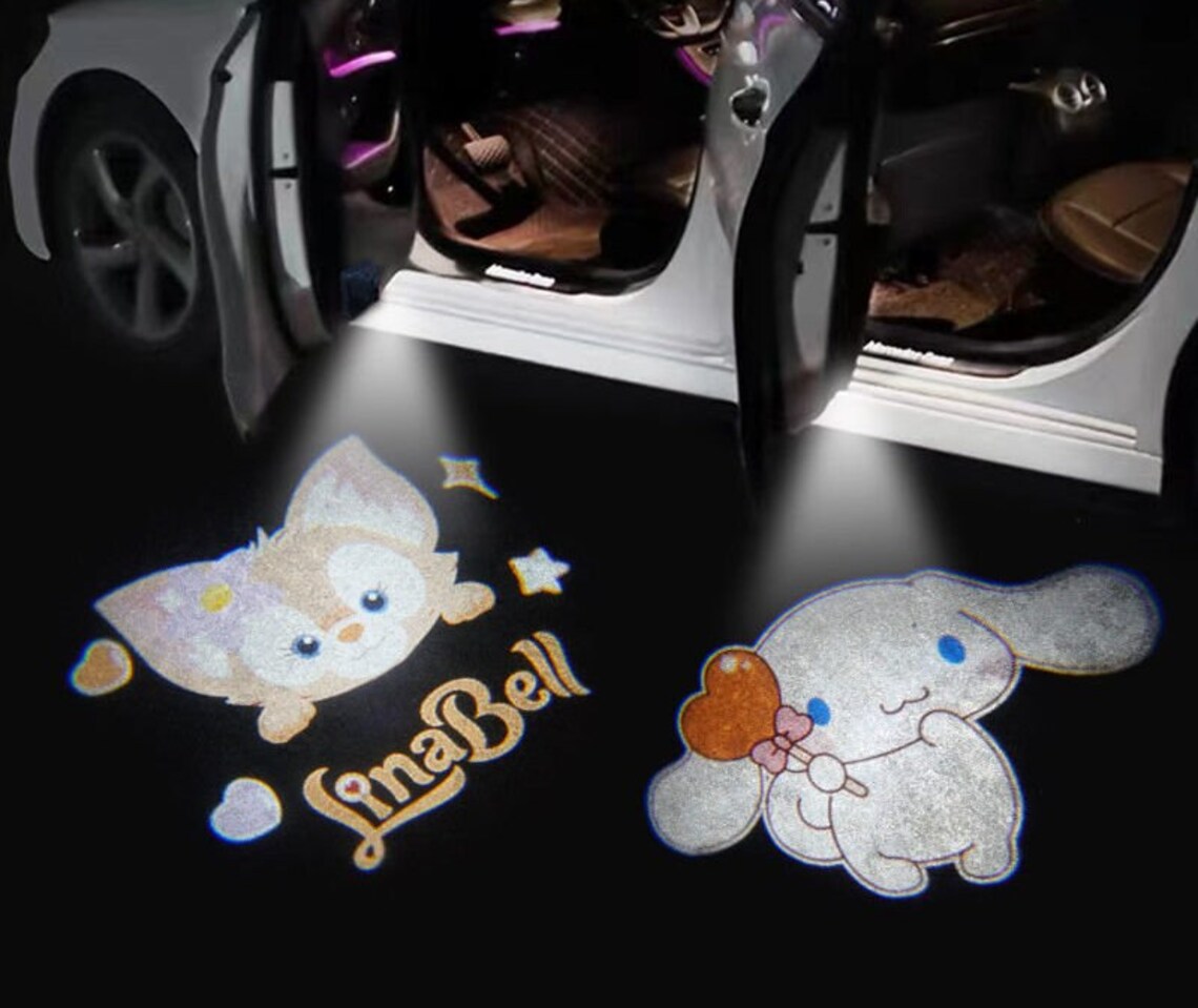 Cinnamoroll Car Door Light Kawaii Car Accessories Etsy Hong Kong
