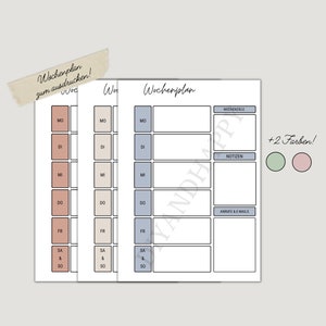 Weekly Schedule to Print Out - Etsy