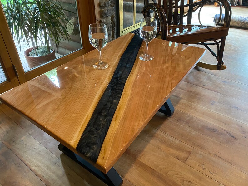 Cherry Wood River Table Etsy