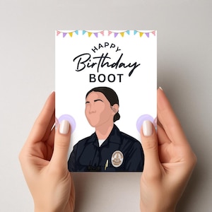Cartão de Feliz Aniversário para Imprimir | Cartões The Rookie | Cartão de Aniversário | Fanart The Rookie | Cartão de Aniversário Lucy Chen | Lucy Chen
