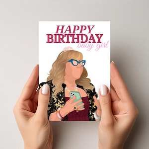 Biglietto di auguri stampabile di buon compleanno per bambina / Biglietti Criminal Minds / Biglietto stampabile di Penelope Garcia / Fanart di Criminal Minds / Penelope Garcia