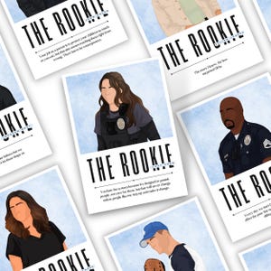 Pôsteres de citações de The Rookie | Impressões de mulheres de The Rookie | Arte 5&quot;x7&quot; | Pôsteres de personagens | Fãs de The Rookie | Downloads colecionáveis | Citações