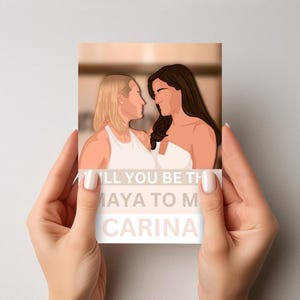 Serez-vous le Maya pour ma Carina | Cartes Station 19 | Carte de Saint-Valentin | Carina DeLuca | Évêque Maya | Fanart Station 19