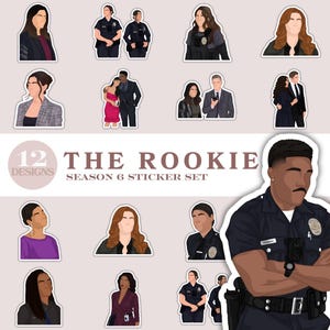 Conjunto de adesivos digitais da 6ª temporada de The Rookie | Pacote com 12 | Downloads digitais | Fanart de The Rookie | Chenford | Celina Juarez | Angela Lopez